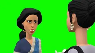 Indian Women Talking Green Screen | Green Screen Indian Women | Green Screen Background-No Copyright