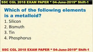 which element is metalloid // general knowledge question, gk questions