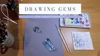 Drawing Blue Diamond and Aquamarine