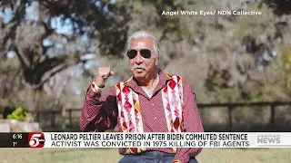 Leonard Peltier leaves prison after Biden commuted his sentence in the killing of 2 FBI agents
