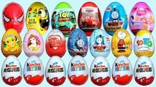 Surprise Eggs  Spiderman , Surprise eggs Kinder Surprise + Surprise Eggs Unboxing Toys Compilation