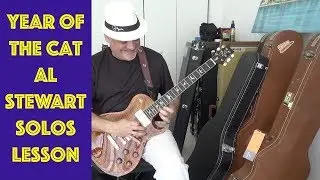 LESSON HOW TO PLAY Year of the Cat Al Stewart Two Solos Electric and Acoustic Guitar