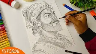 How to Draw Chhatrapati Shivaji Maharaj 🔥 outline tutorial ✨