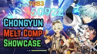 Chongyun Melt Comp Showcase | Bennett, Xiangling, Diona | Genshin Impact