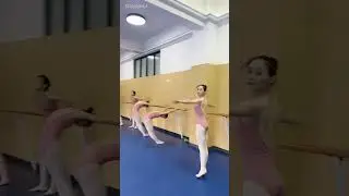 Girl training in dance studio 
