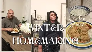 Winter Homemaking/ Chicken Poulav Recipe/ Stay at home Mom