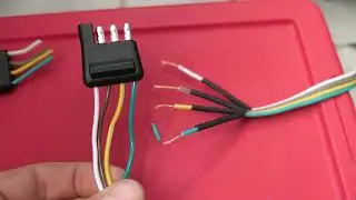 Soldering new Curt 4 pin connector in faulty trailer wiring harness - fixing bad brake light wire