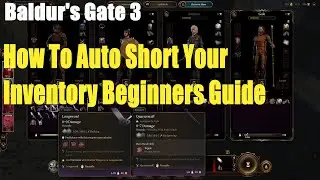 Baldur's Gate 3,How To Auto Sort Your  Inventory Beginners Guide