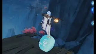 How to make characters stand on these Anemo slime | Genshin Impact