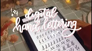 tutorial on how to digital handlettering with samsung notes✒ (free practice sheets!)