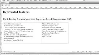Adobe Dreamweaver CS5 07- Deprecated Features