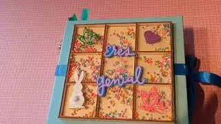album con imanes de scrap para poner fotos hecho a mano. tema otoño e invierno