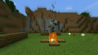 КАК СДЕЛАТЬ НАСТОЯЩИЙ КОСТЕР В MINECRAFT PE 1.0.7