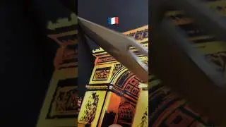 🇫🇷Arc de Triomphe Scratch Reveal: What’s Hidden?🌈✨ #france #painting #art