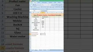 how to use count, counta and countblank formula in excel.