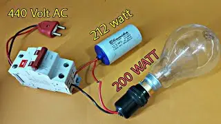 200 Watt Bulb with 12.50 MFD, direct on 440 Volt.
