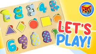 Toddler Learning Video - Fun Puzzle Board - Numbers, Shapes and Animals - Toddly Winks