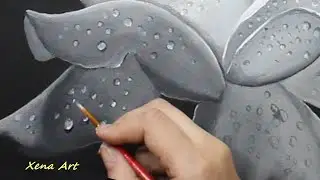 White Rose in Glow / Acrylic Painting Step by Step #214