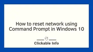 How to reset network using cmd (Command prompt) in Windows 10 - 2021