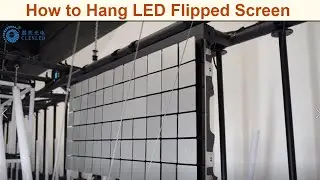 How to hang the flipped screen led pixel light for exhibition lighting art show lights