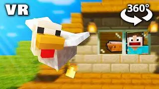 VR 360° CHICKEN ESCAPE (Minecraft Animation)