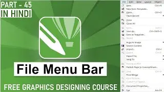 How to use file menu bar in Corel draw in Hindi | full tutorial for beginners