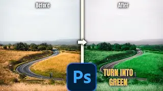1-Minute Photoshop | Trick To Change Yellow Leaves To Green Leaves in Photoshop