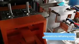 Double station 2 head blow molding machine for HDPE shampoo cosmetic bottles