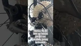 Shimano 105 STI 5800 and Shimano GRX 812, shifting performance 