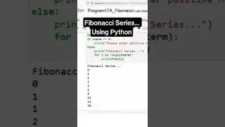Fibonacci Series Trick in Python | Quick Tutorial! 