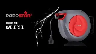 Poppstar - Automatic Cable Reel for Wall & Ceiling Mounting (2500W, IP20)