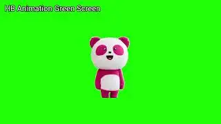 Pink Panda 🐼 Animation (Green Screen)