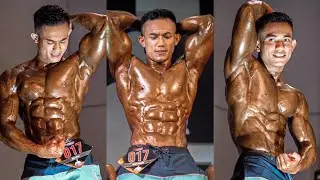 Asian Muscle with ripped muscle posing & flexing