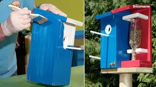 Hacer casa para pájaros: Casita para pájaros con comedero DIY // Bricomania