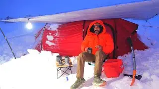 Solo Winter Camping in Deep Snow - Tent Adventure in New Zealand Wilderness