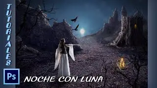 Tutorial Photoshop Noche con luna