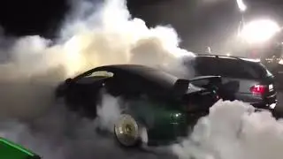 mk4 supra burnout overlaid with looka bomba