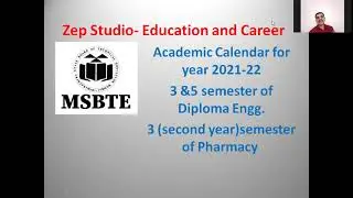 MSBTE Academic calendar 2021 22