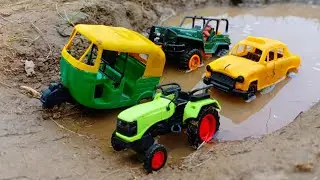 Roller And Tata Dumper Accident River Jump | Tractor Ka Video | Taxi | Tractor | Gadi Wala Cartoon