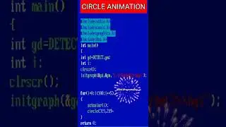 Circle Animation in C Graphics Programming 