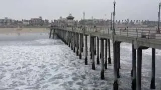 Winter Surfing in Huntington Beach, California