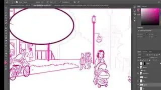 Yuna and Kawachan Comic - Page One Inking Livesteam (Part Three)
