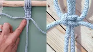 Macrame tutorial: how to weave a square (flat) knot.