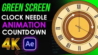 Wall Clock 4K Animation Green Screen in After Effects | Rotation Tutorial Adobe After Effects