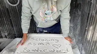 ASMR DUSTY POWDER PLAY, POWDER THROWING AND SPONGE  #ASMR #powderplay