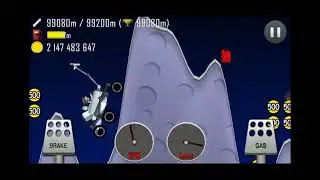 Hill Climb Racing 1 Moon 100000 meters+ gameplay. insane skill by Pavel Plokhotnikov, hardest hcr wr