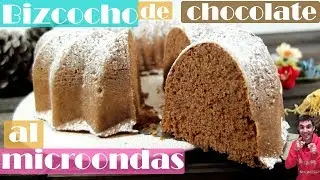 Chocolate sponge cake in the microwave