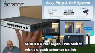SODOLA 8 Port Gigabit PoE Switch with 2 Gigabit Ethernet Uplink
