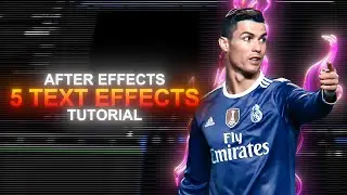 5 Text Effects For Your Edits | After Effects Tutorial