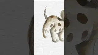 Digital watercolor painting process with Rebelle software #shorts #short